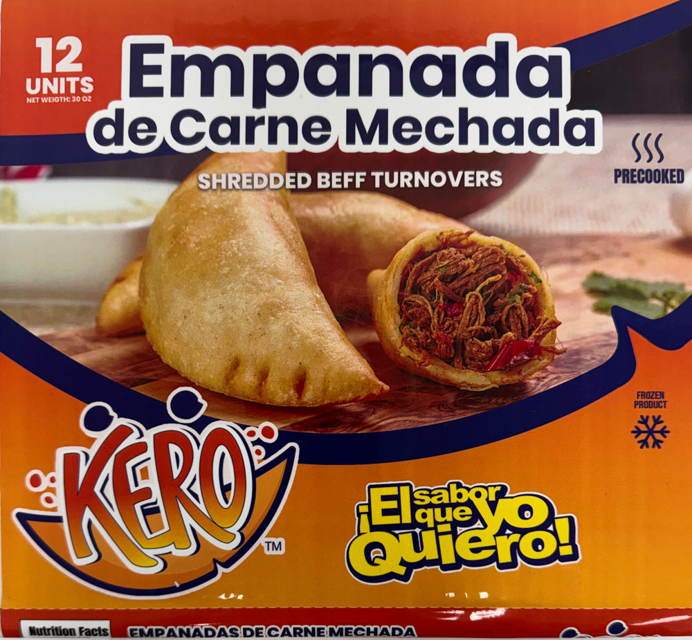 Empanada Venezolana de Carne Mechada-(Cajas de 12)-$14